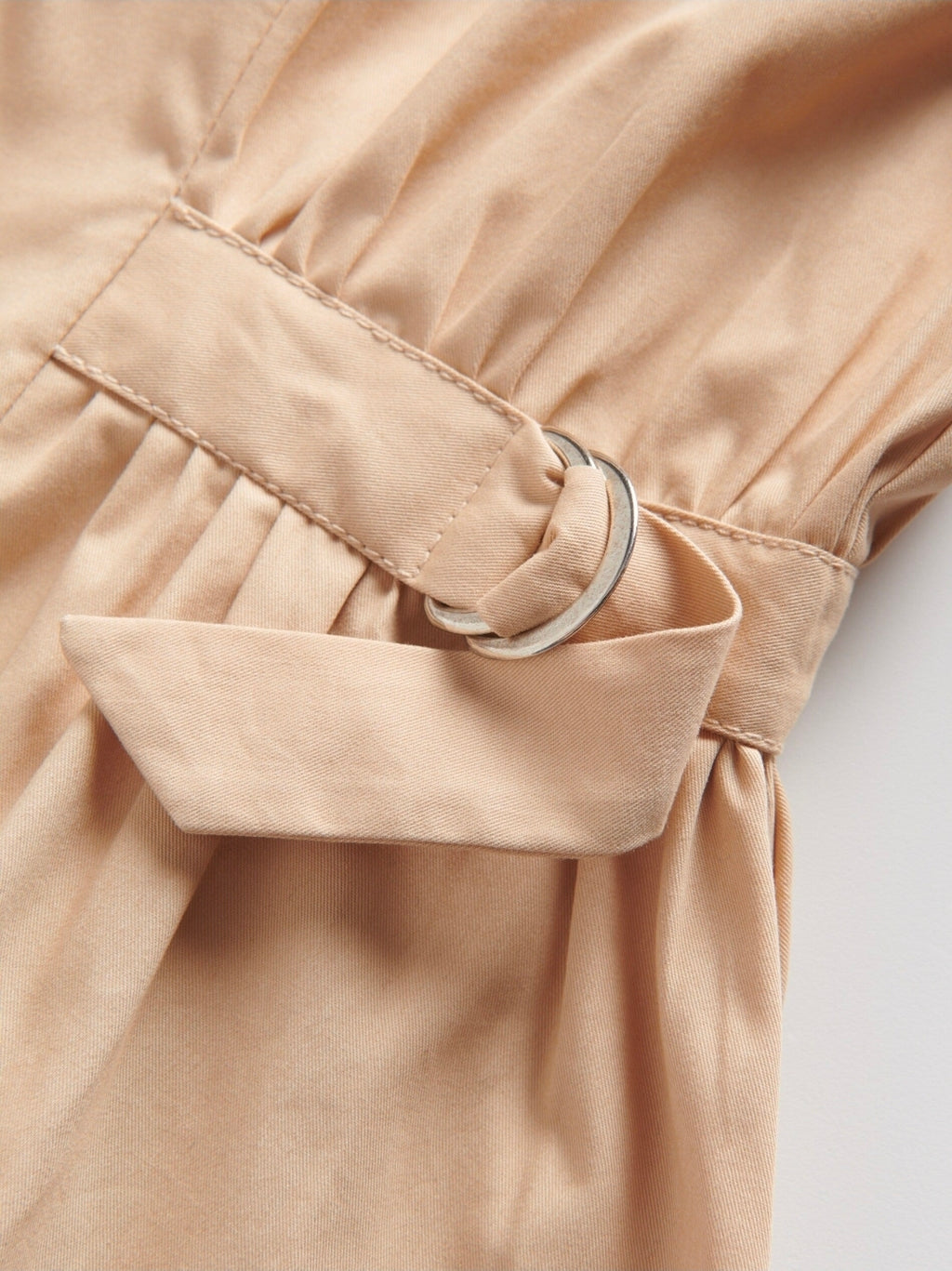 Reserved Girls Beige Cotton Shirt Dress