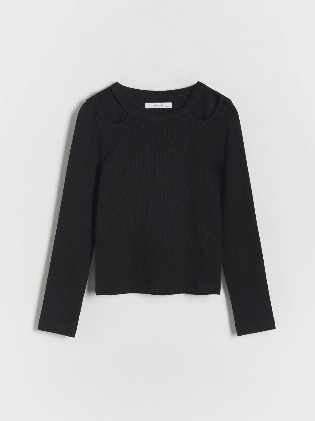 Reserved Girl's Black Long Sleeve T-Shirt With Cut-Outs