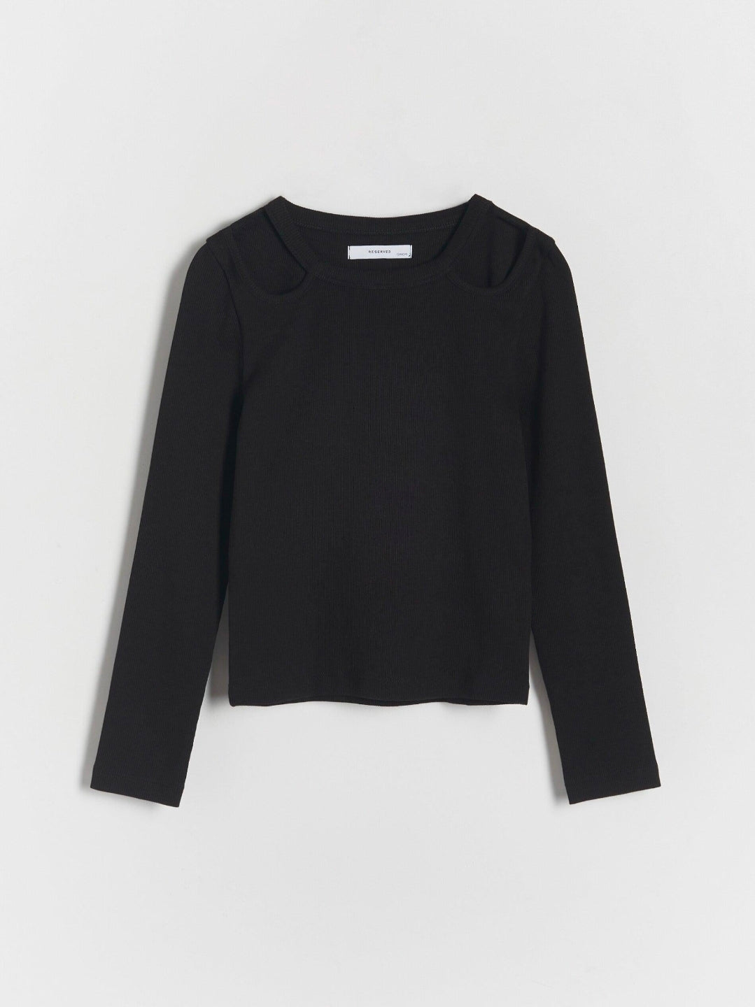 Reserved Girl's Black Long Sleeve T-Shirt With Cut-Outs
