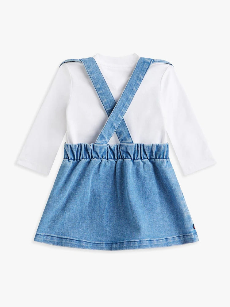 Tommy Hilfiger Blue Denim Dungarees Dress
