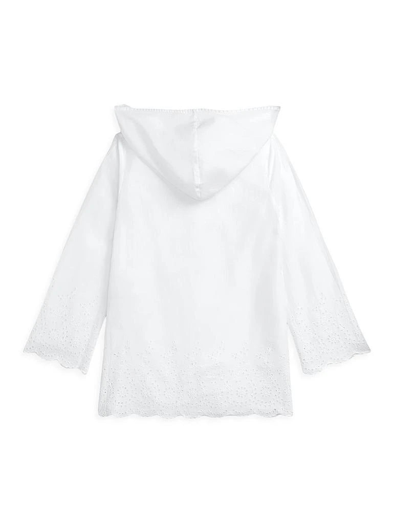 RALPH LAUREN Eyelet-Embroidered Cotton Hooded Top