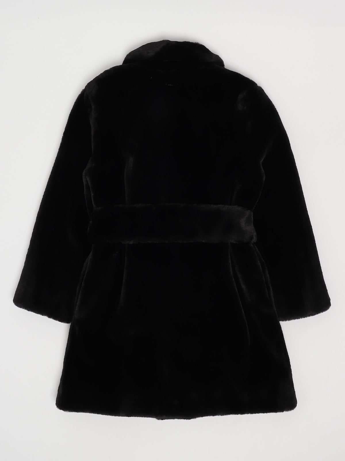 Twinset faux fur coat with belt for girls