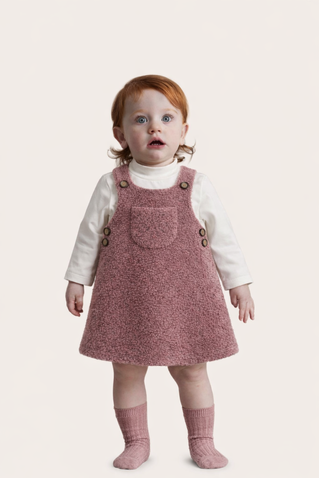 ZARA Pinafore Bouclé Dress & Blouse Set