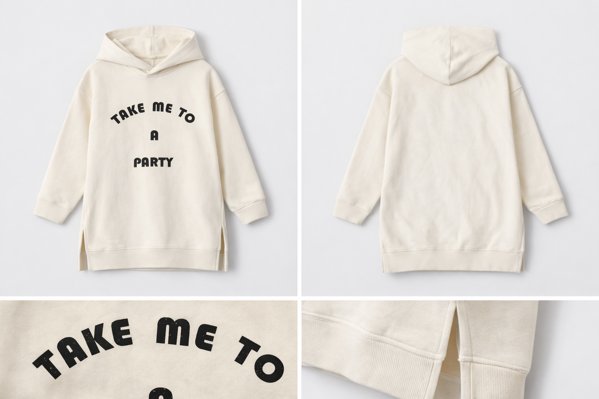 ZARA GIRLS Cream oversized hoodie