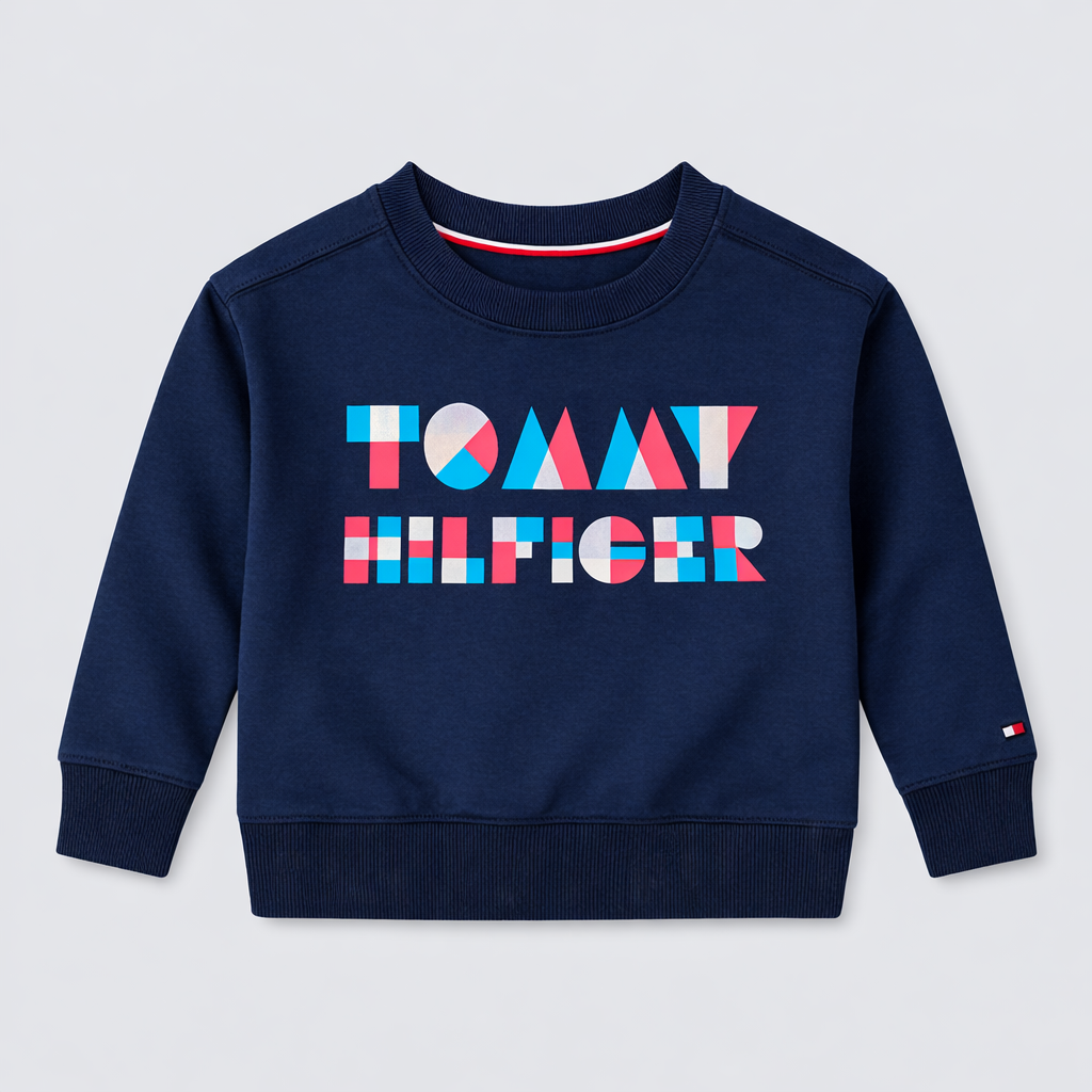Tommy Hilfiger Kids Girl's Brand Logo Printed Sweatshirt