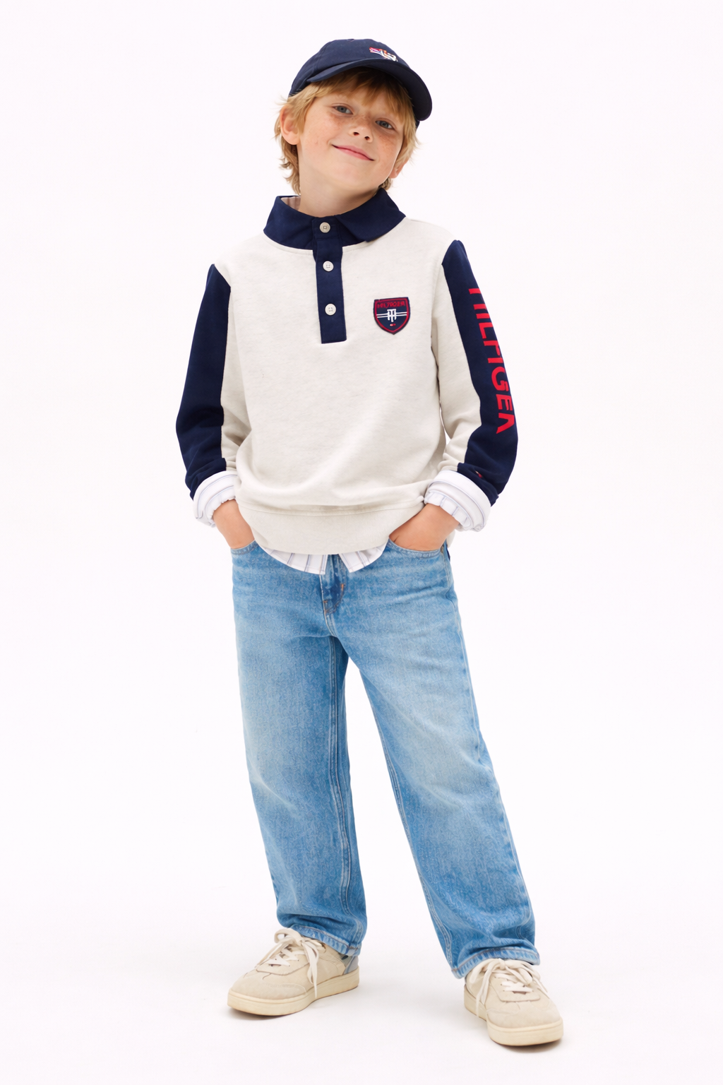 Tommy Hilfiger Kids Logo Panel Sweater