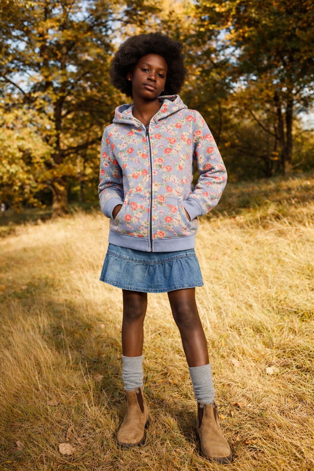 Polo Ralph Lauren Girls' Floral French Terry Hoodie