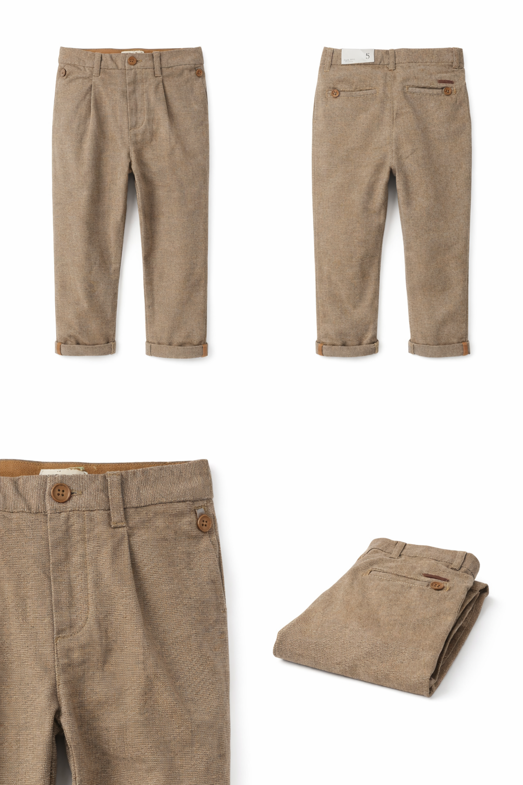 ZARA Textured Pleated Trousers