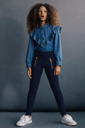 Zara Girls NAVY LEGGINGS