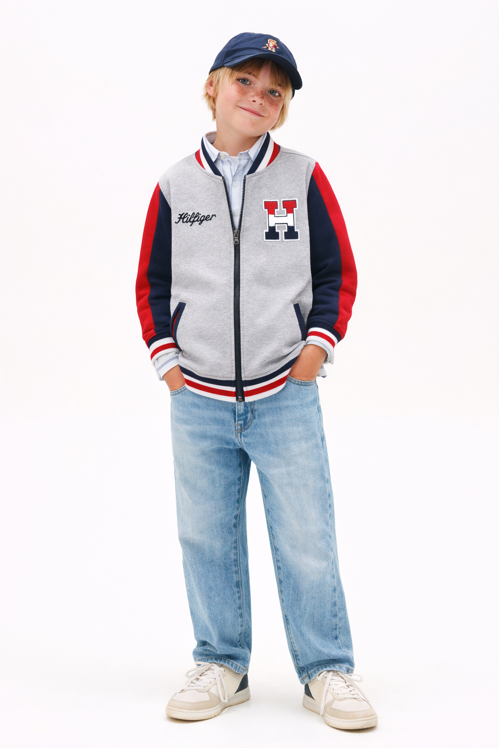 Tommy Hilfiger Letterman Varsity Sewn Letter H Soft Lined Jacket