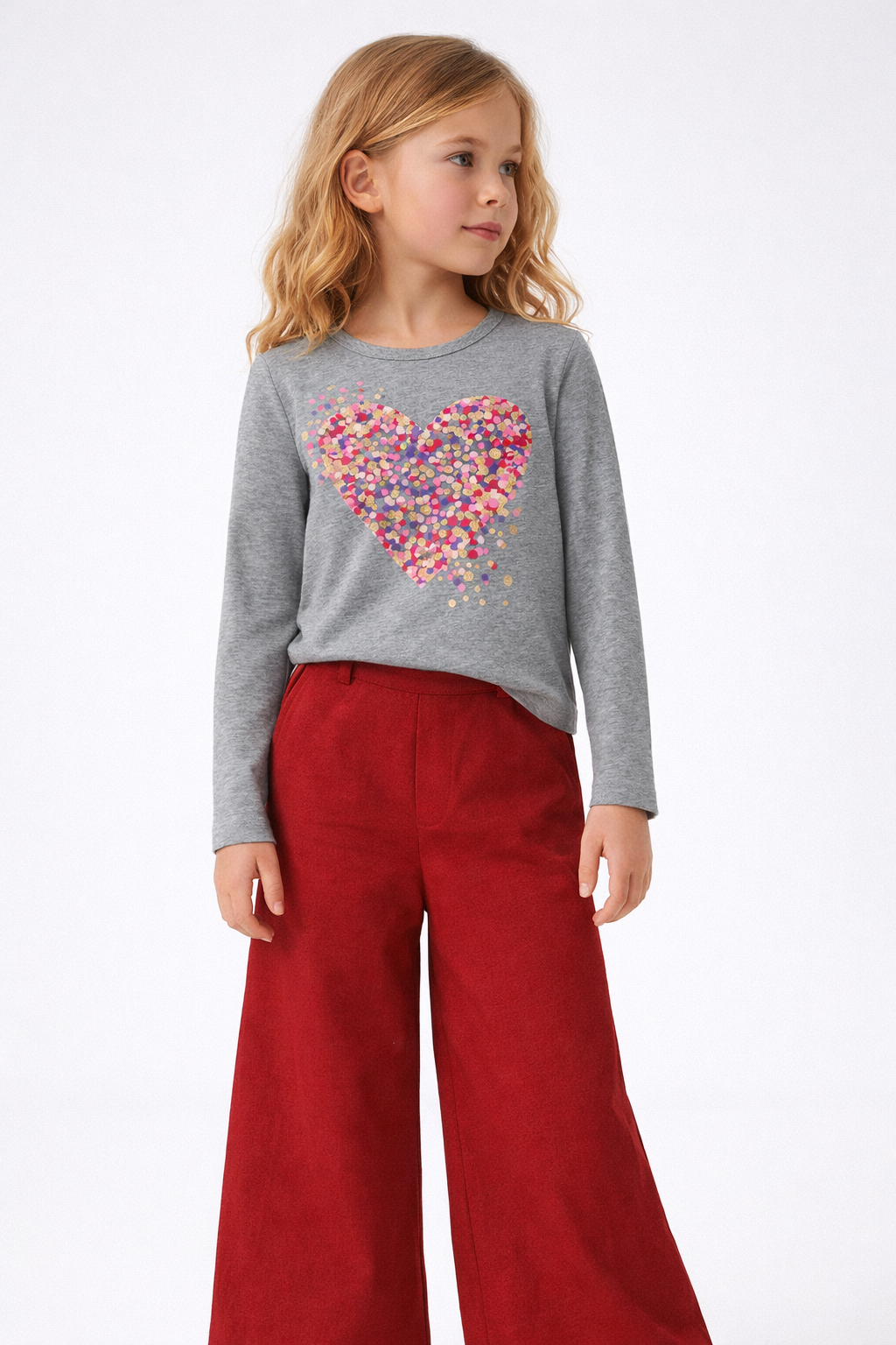 Epic Threads Girls Heart Print Long Sleeve T-Shirt