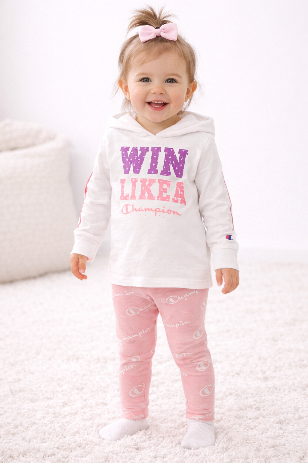 Champion Girls 2-Piece Set – Hoodie & Logo Leggings