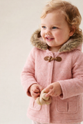 Zara Faux Fur Hooded Coat- Baby Girl