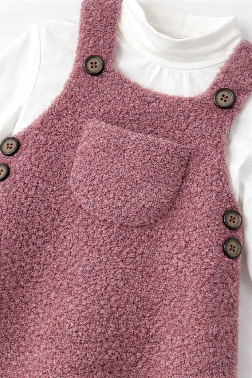 ZARA Pinafore Bouclé Dress & Blouse Set