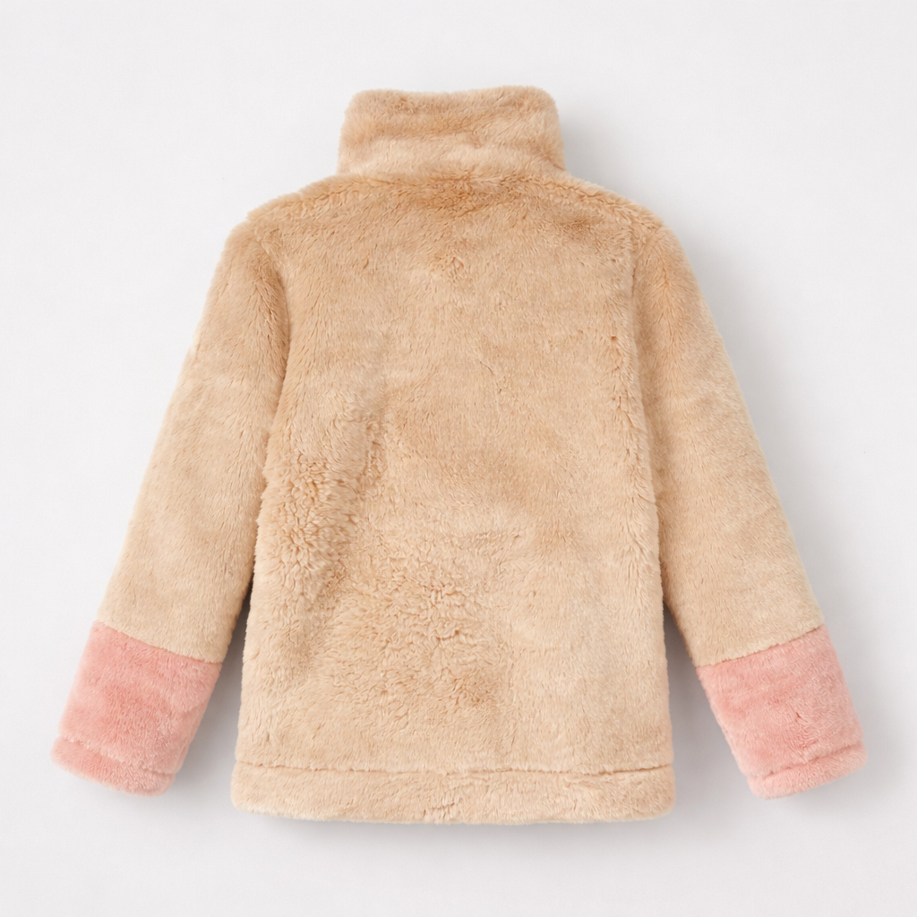 Jessica Simpson Kids Color-Blocked Reversible Faux-Fur Jacket