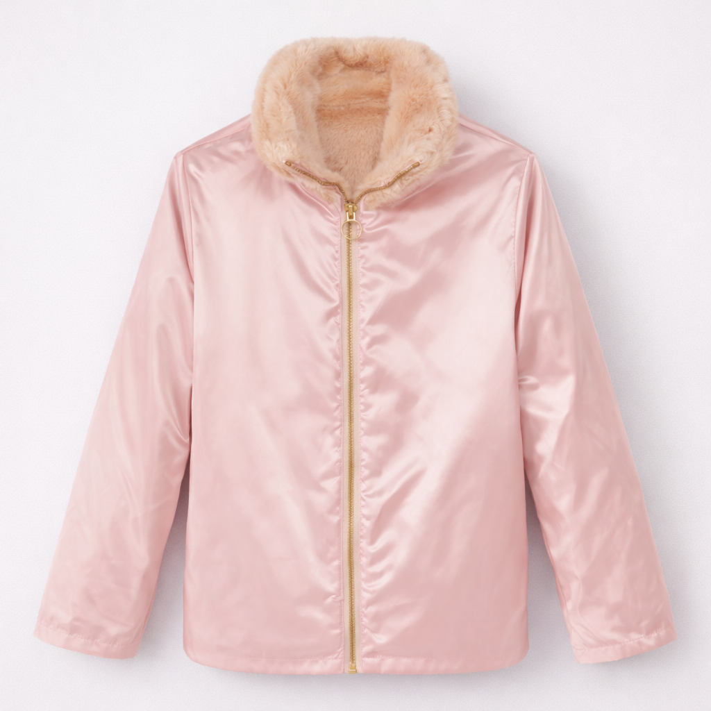 Jessica Simpson Kids Color-Blocked Reversible Faux-Fur Jacket