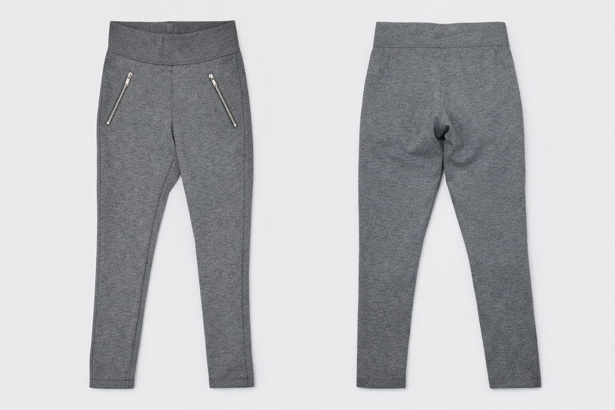 Zara Basic Skinny Legging Girls Zip Pockets Mid Rise