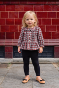 Ralph Lauren Plaid Poplin Shirt & Jersey Legging Set