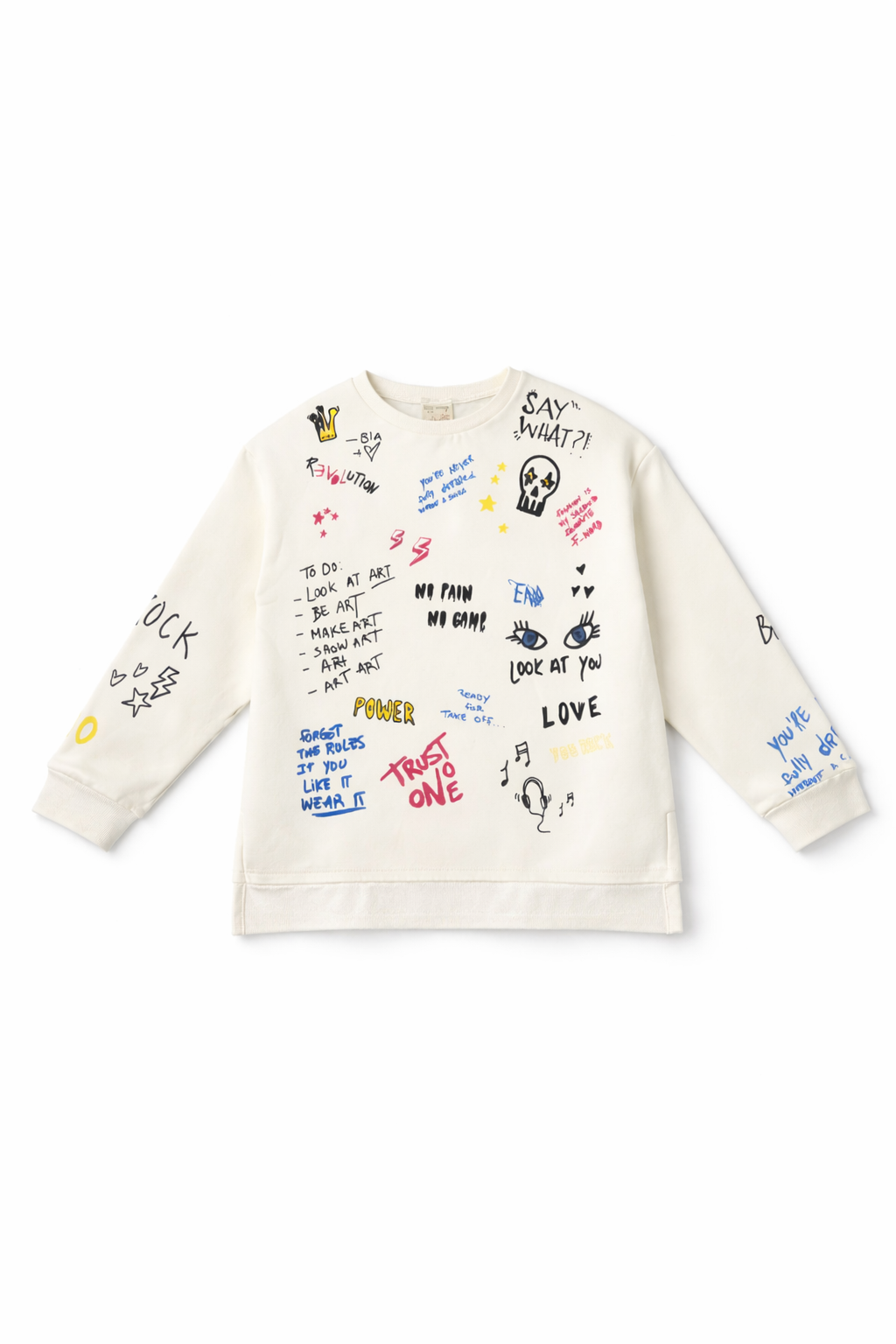 Zara Kids Graphic Print Long Sleeve Sweater