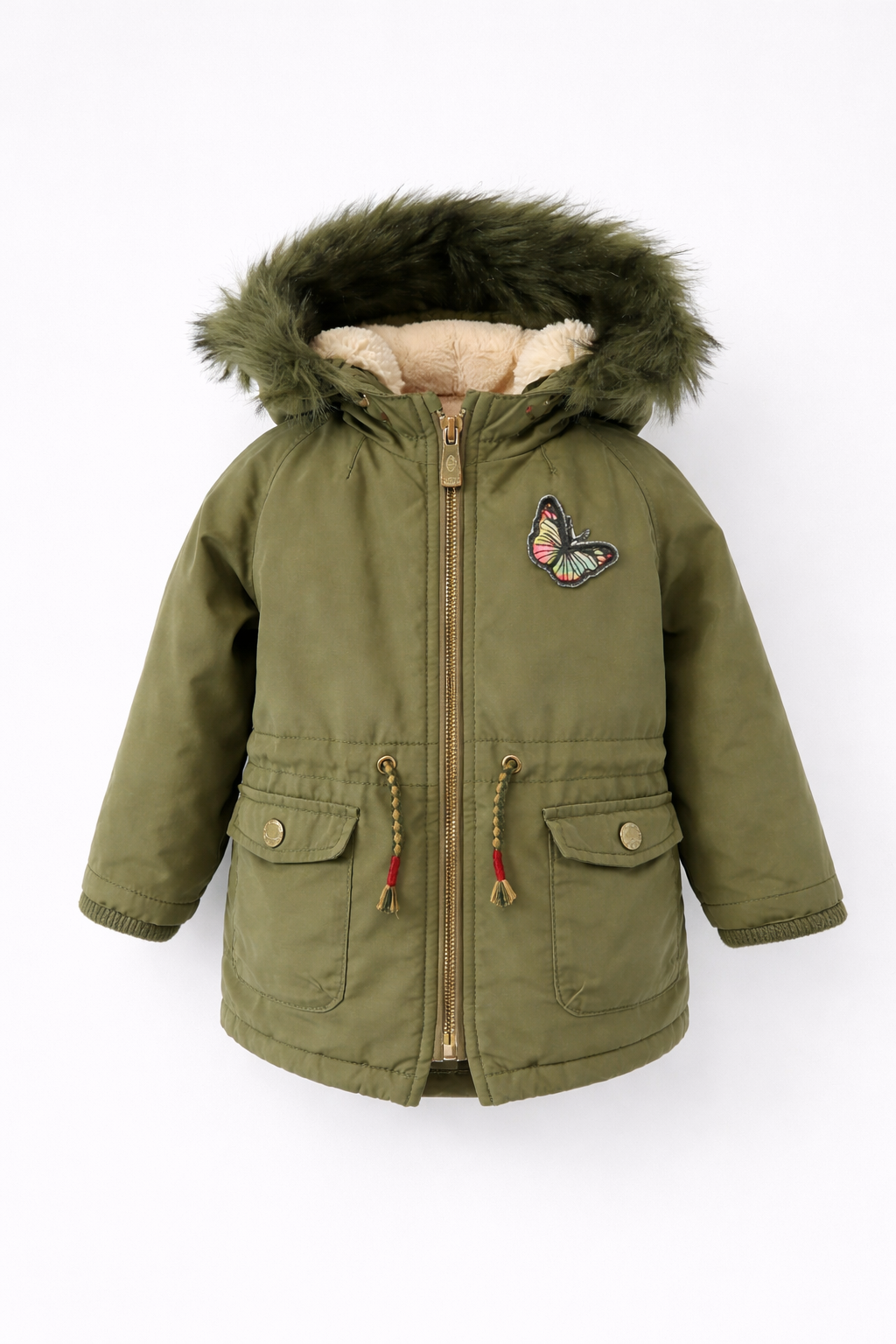 Zara Hooded Parka with Faux Fur Trim