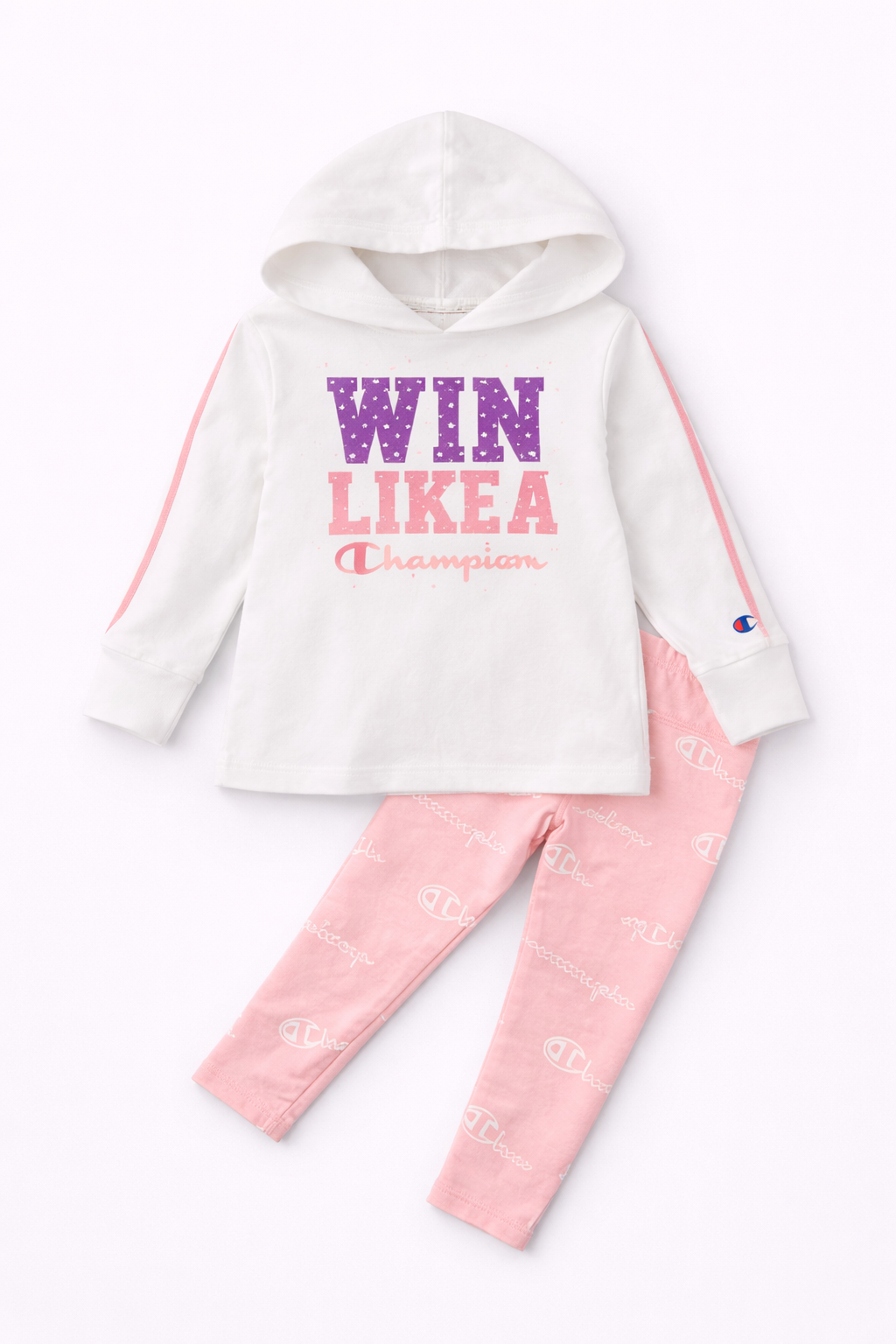 Champion Girls 2-Piece Set – Hoodie & Logo Leggings