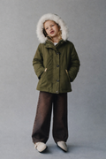 Zara Girls’ Faux-Fur Trim Parka