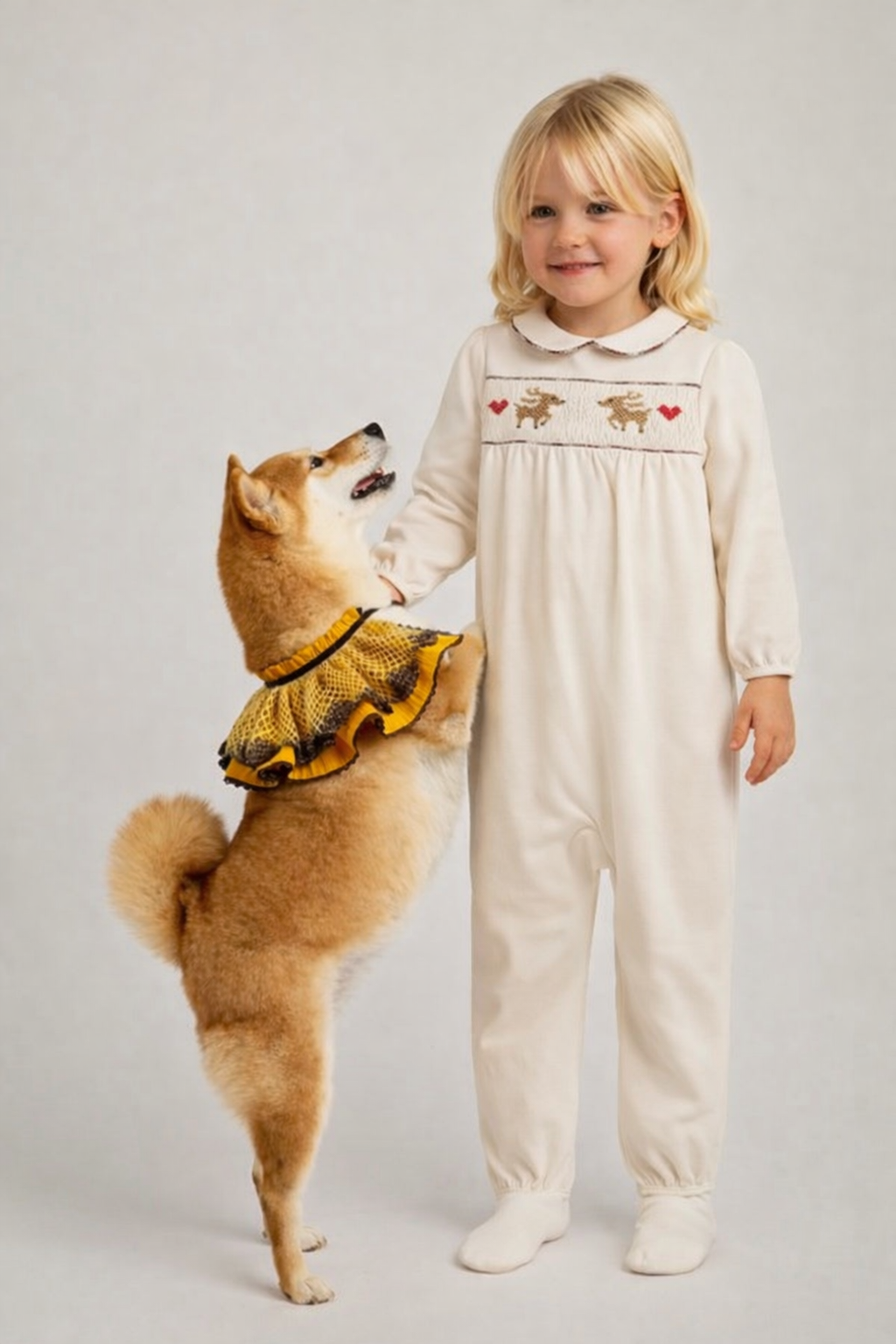 Ralph Lauren Baby Girls' Hand Embroidered Organic Cotton Coverall