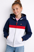 Tommy Hilfiger Girls Colorblocked Zip-Up Hoodie