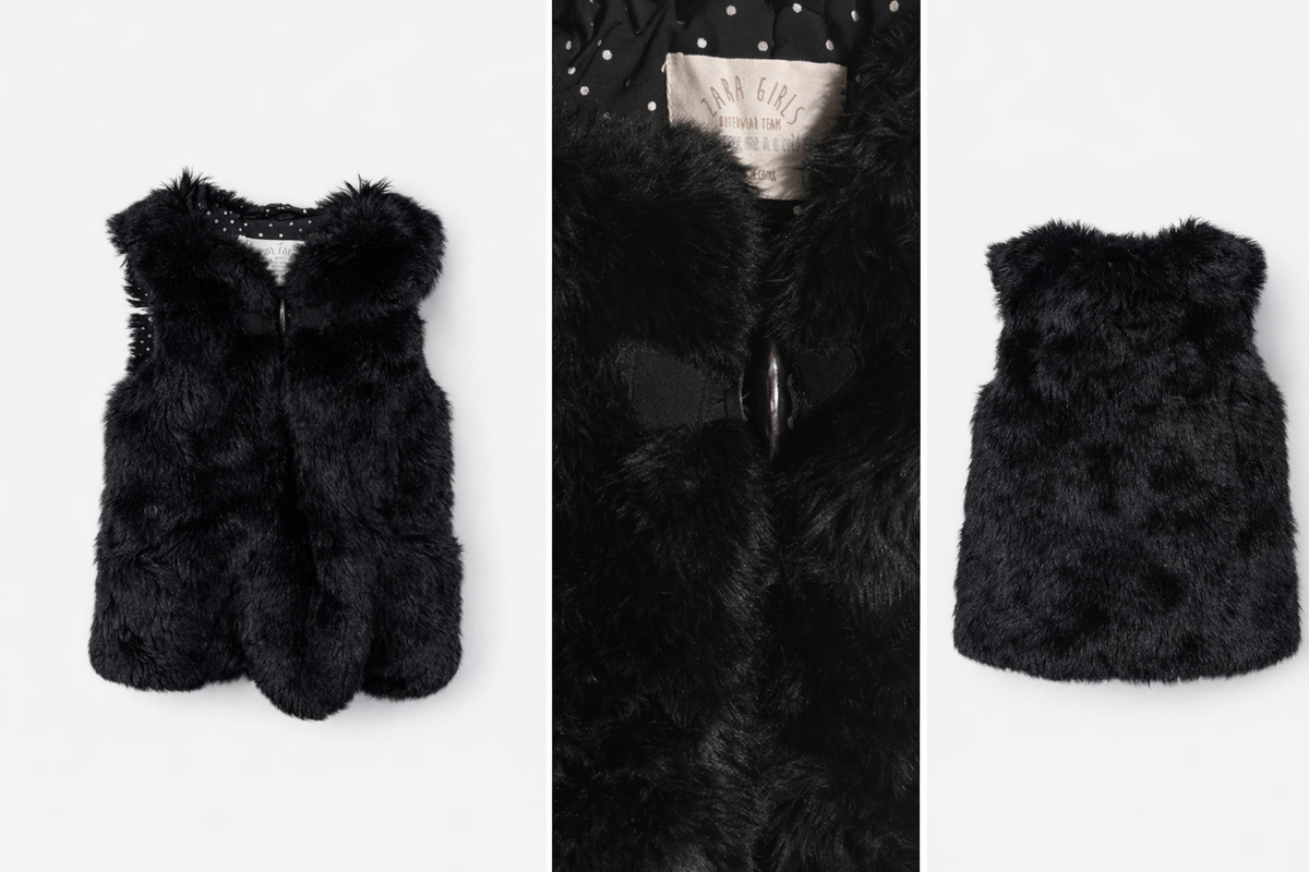 Zara Girls Faux Fur Vest