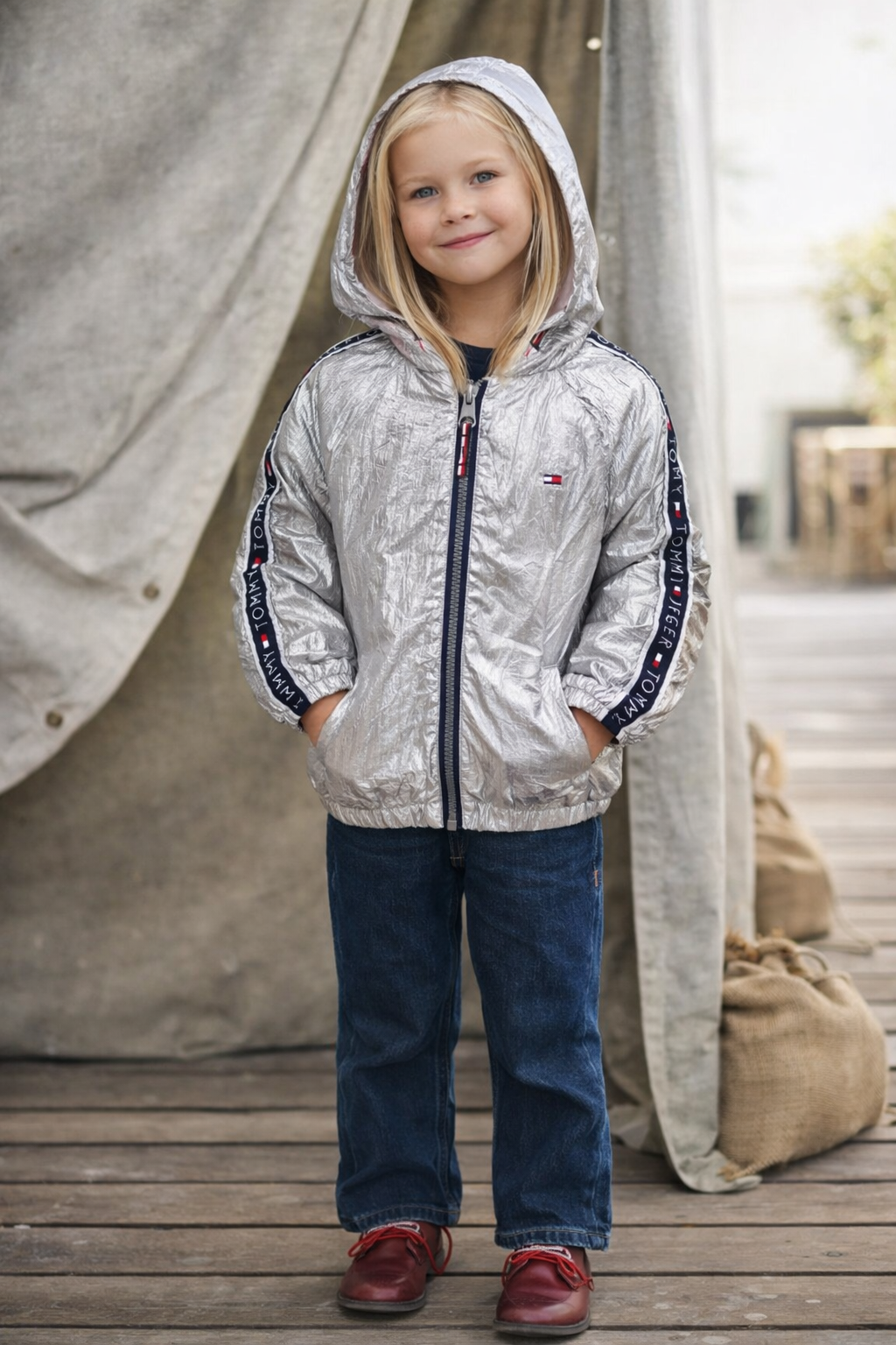 Tommy Hilfiger Children's silver windbreaker
