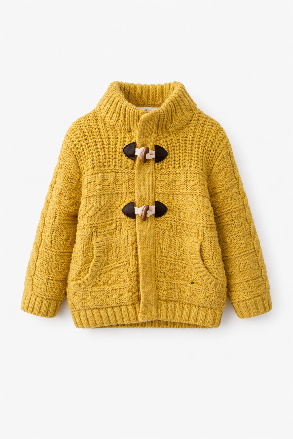 ZARA Textured Knit Hooded Cardigan