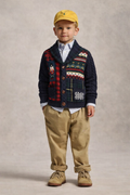 Ralph Lauren Patchwork Cotton-Blend Cardigan