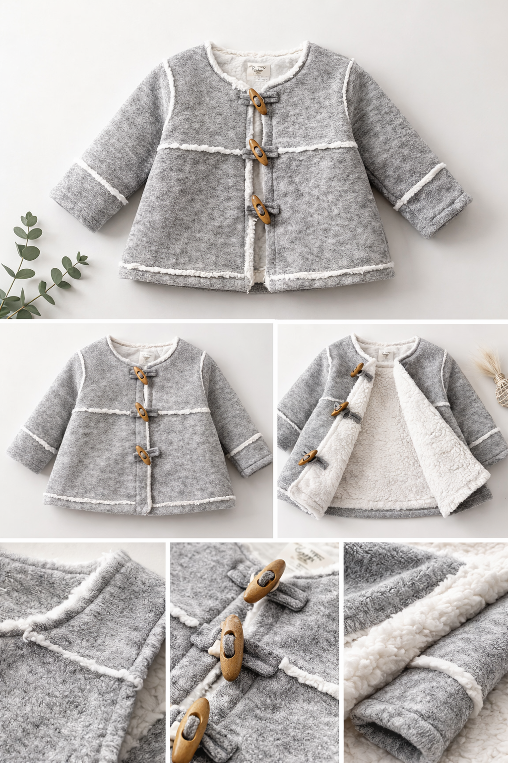 Zara Girls Shearling-Effect Knit Jacket