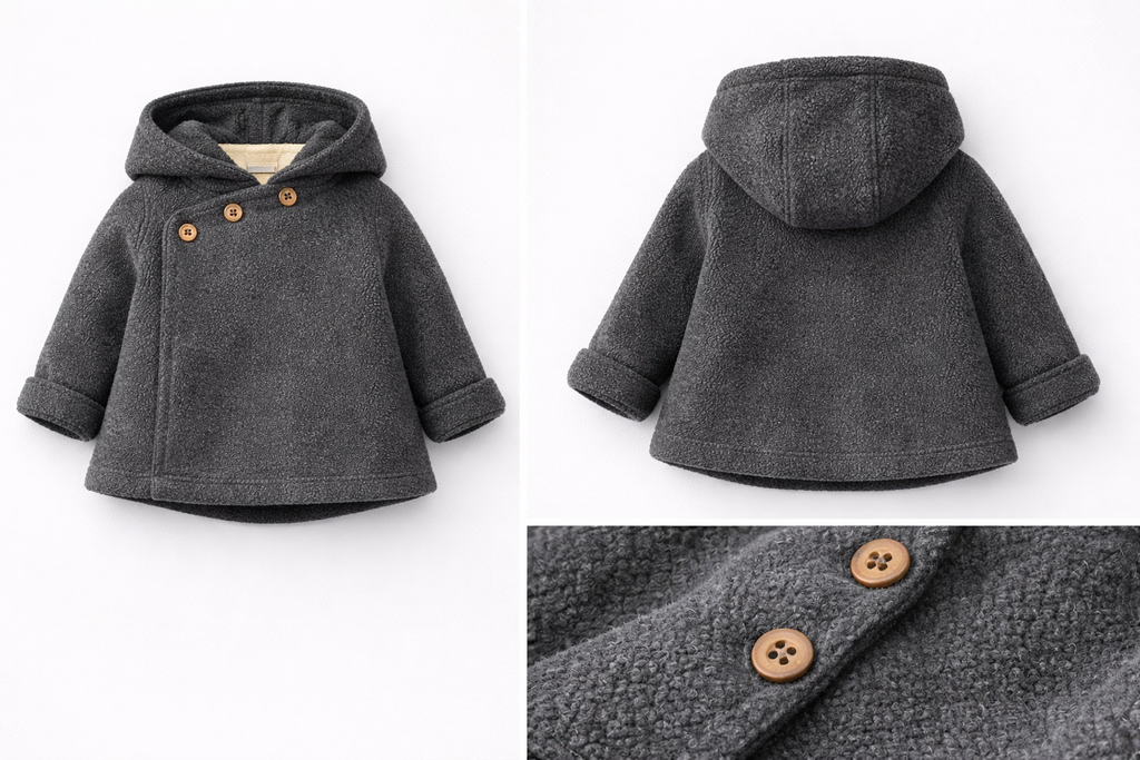Zara Baby Hooded Wool-Blend Jacket