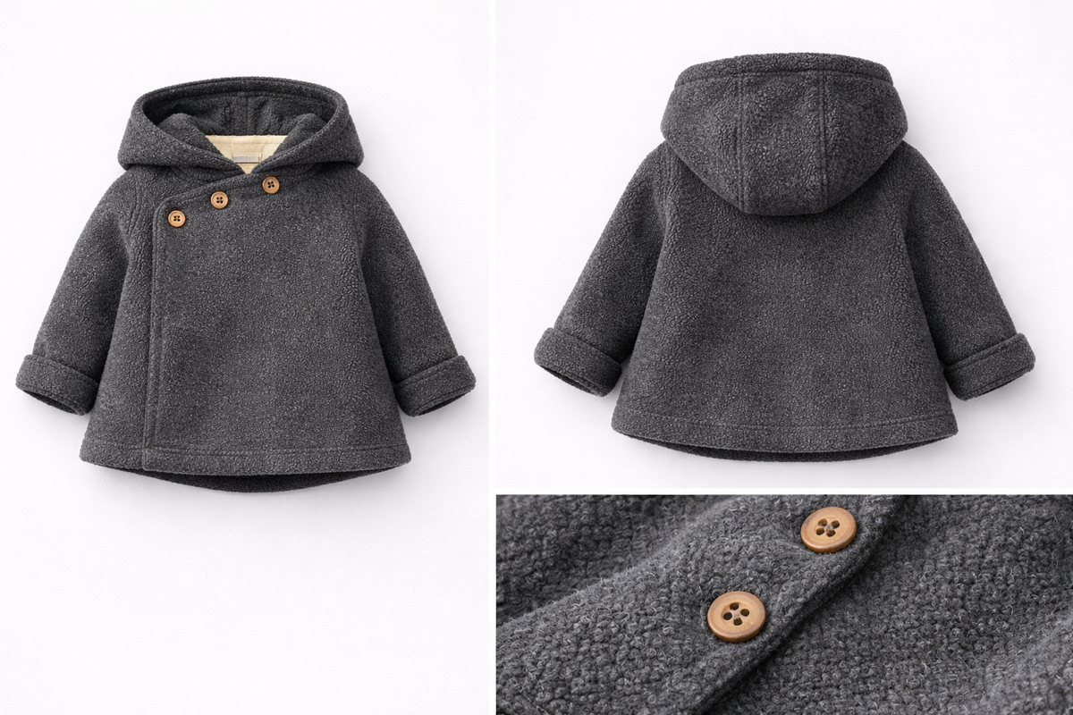 Zara Baby Hooded Wool-Blend Jacket