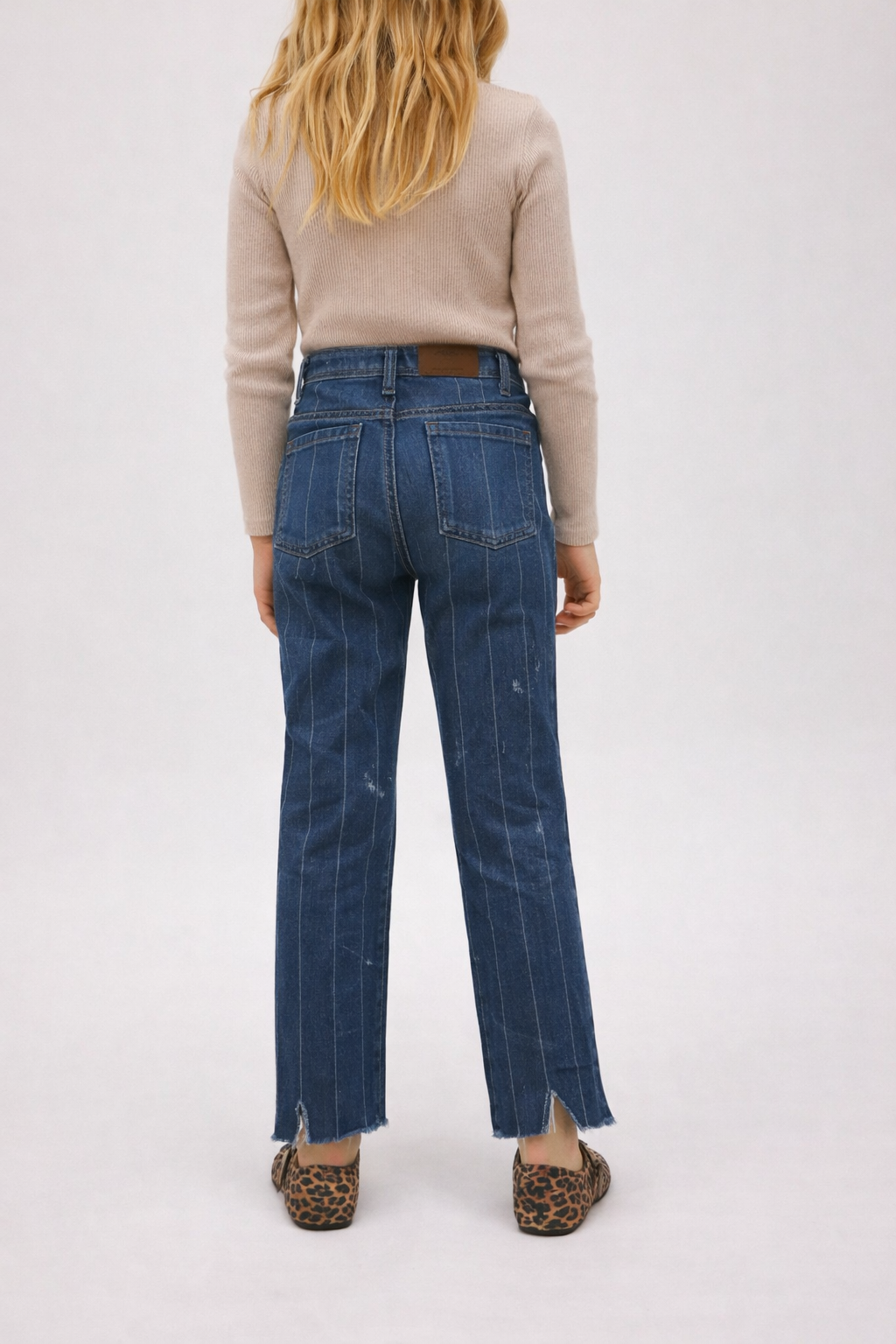 ZARA Girls Pinstripe Denim Jeans
