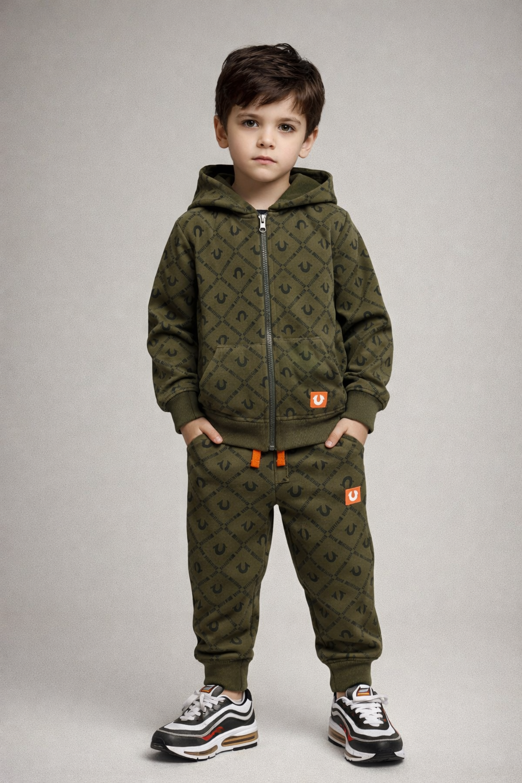 True Religion Boy's Dark Green Tracksuit Set