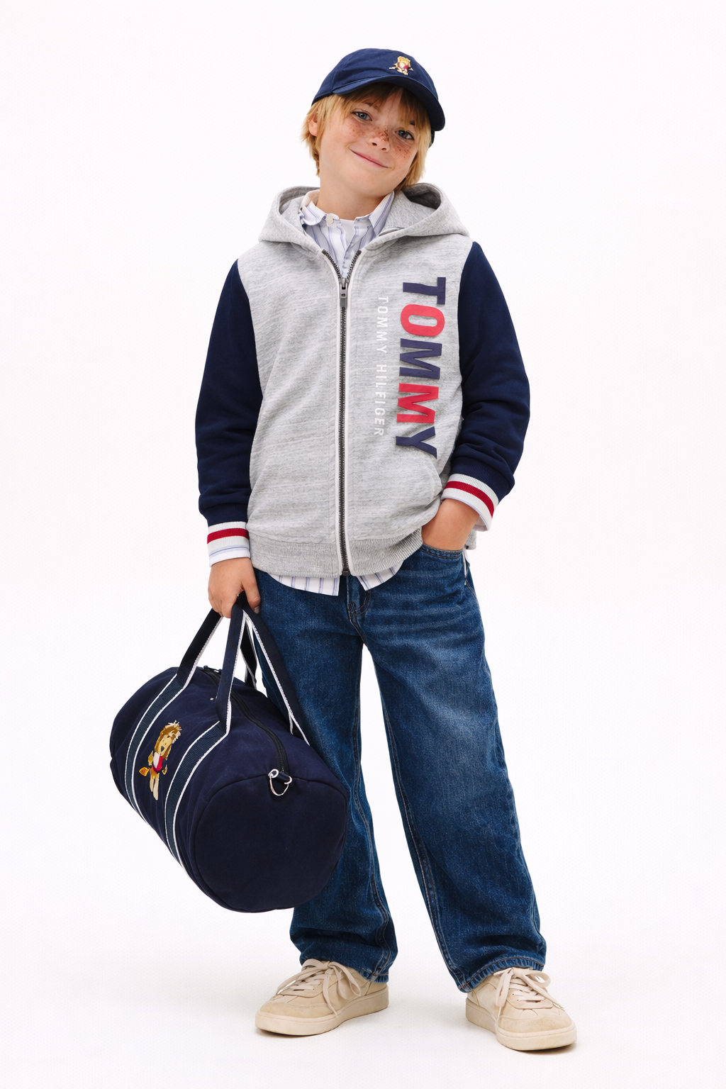 Tommy Hilfiger Kids Logo Zip-Up Hoodie