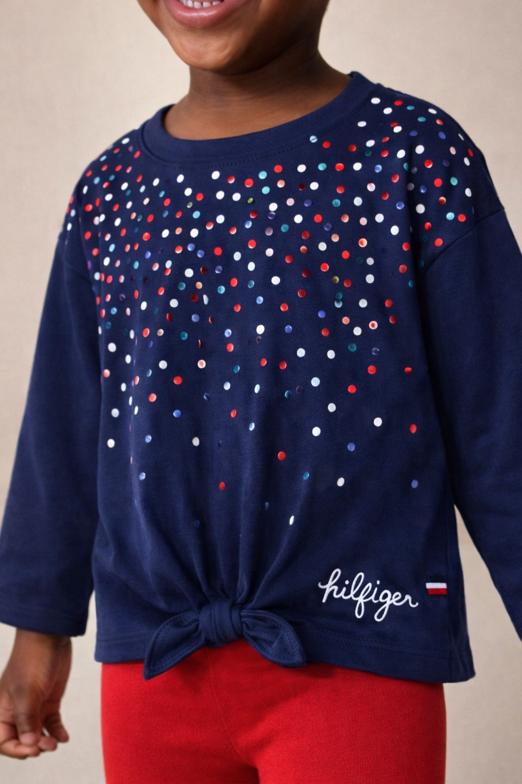 Tommy Hilfiger Polka Dot Knot Top