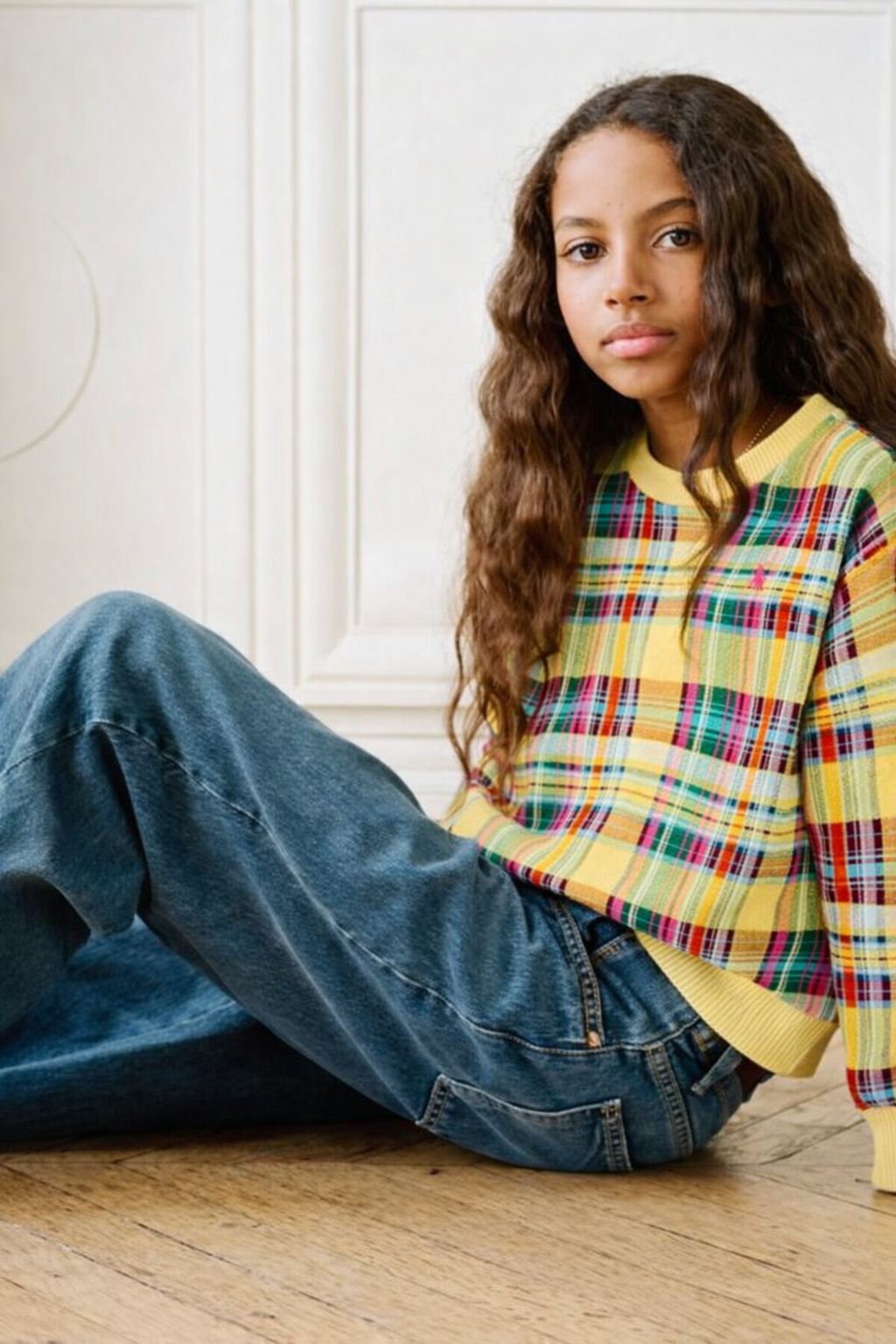 Polo Ralph Lauren Kids Checked cotton-blend sweater