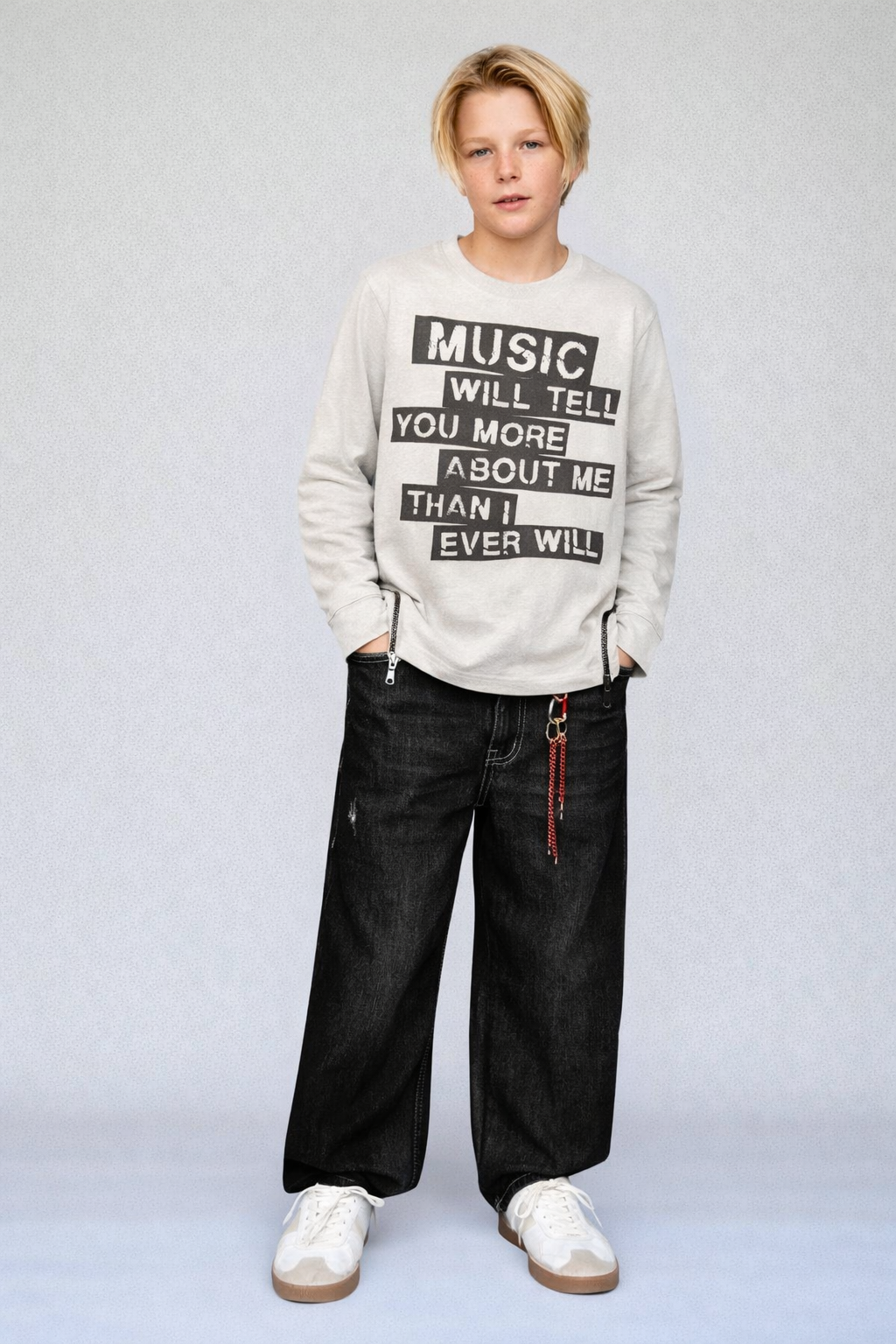 Zara Boys Graphic Long-Sleeve T-Shirt