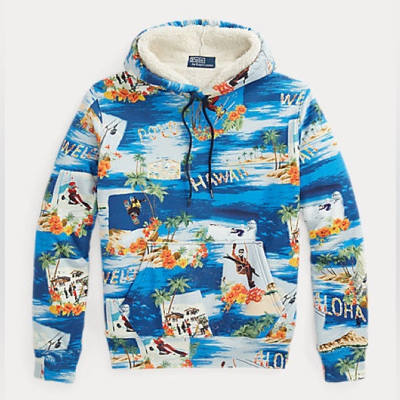 Polo Ralph Lauren Unisex Tropical Ski Print Fleece Hoodie