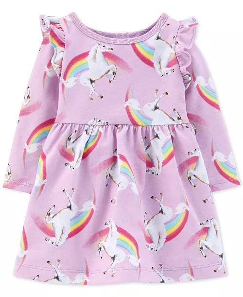 Carter's Girls Cotton Rainbow Unicorn Dress