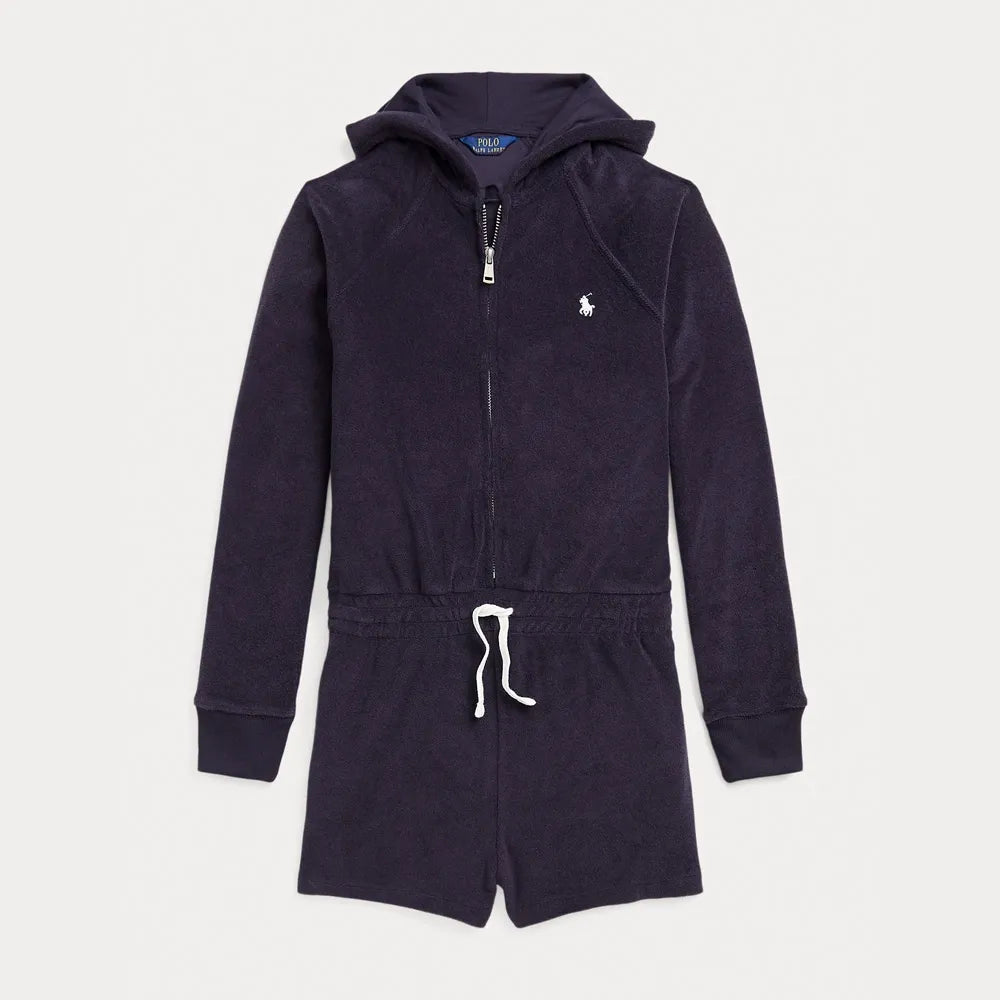 Polo Ralph Lauren Big Girls Hooded Terry Romper