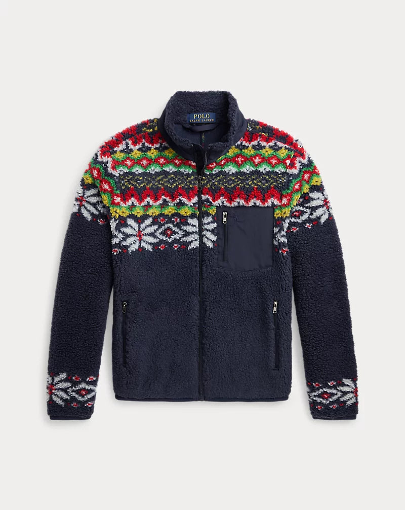 Ralph Lauren Fair Isle–Inspired Teddy Fleece Jacket