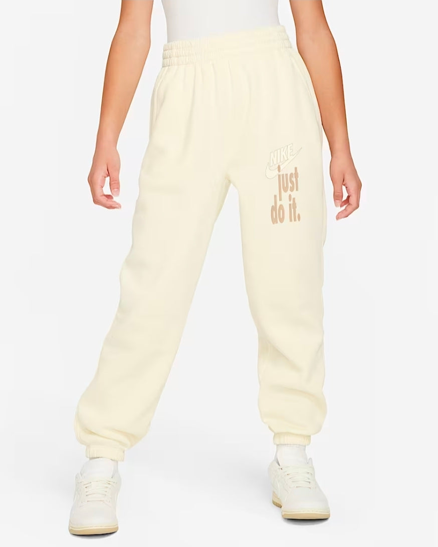 Nike Girls' Club Fleece Pants Beige Coconut Milk