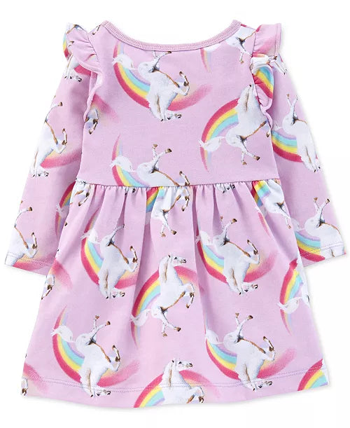Carter's Girls Cotton Rainbow Unicorn Dress