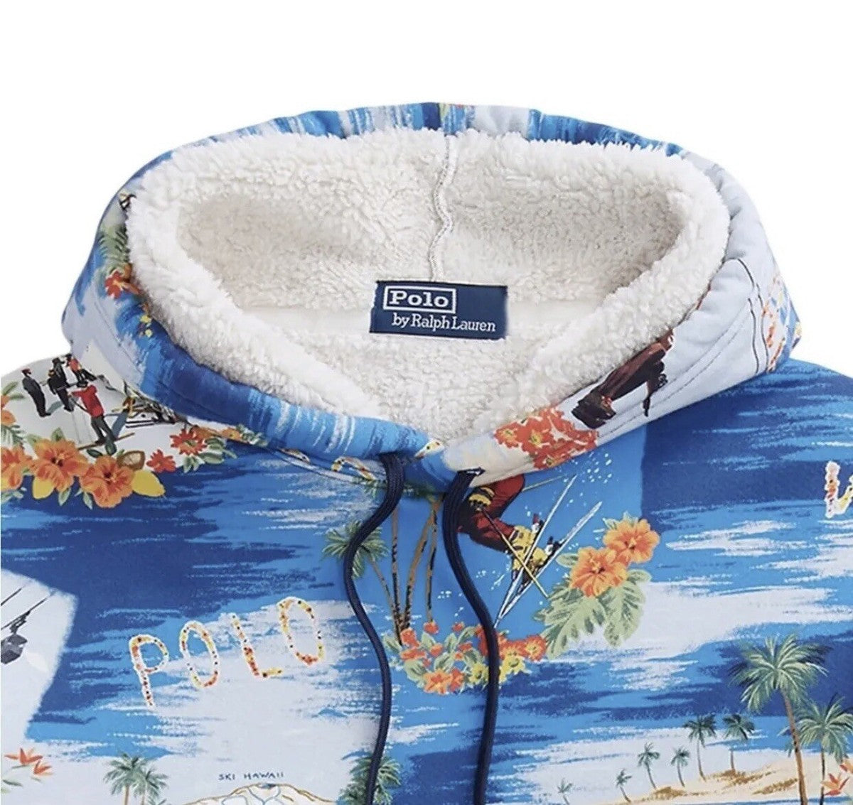 Polo Ralph Lauren Kids' Tropical Ski-print Fleece Hoodie In Ski-waii…