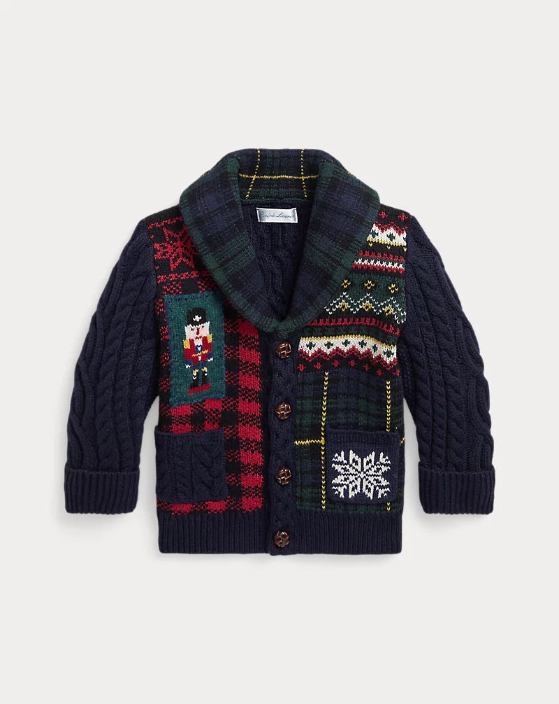 Ralph Lauren Patchwork Cotton-Blend Cardigan